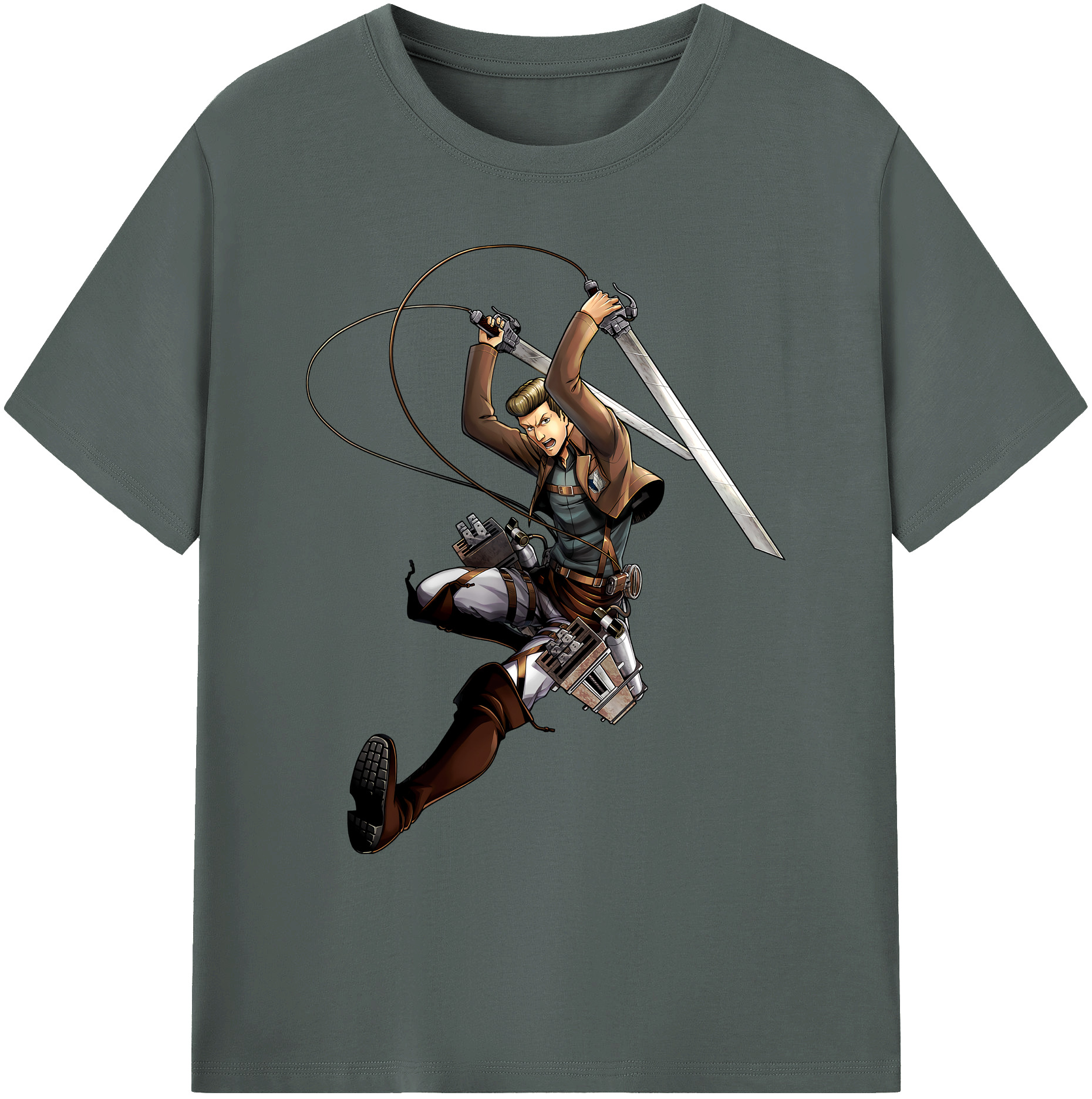 （画像用） 進撃の巨人 Attack on Titan 綿100％ メンズ半袖Tシャツ｜肌触りやわらか＆通気性